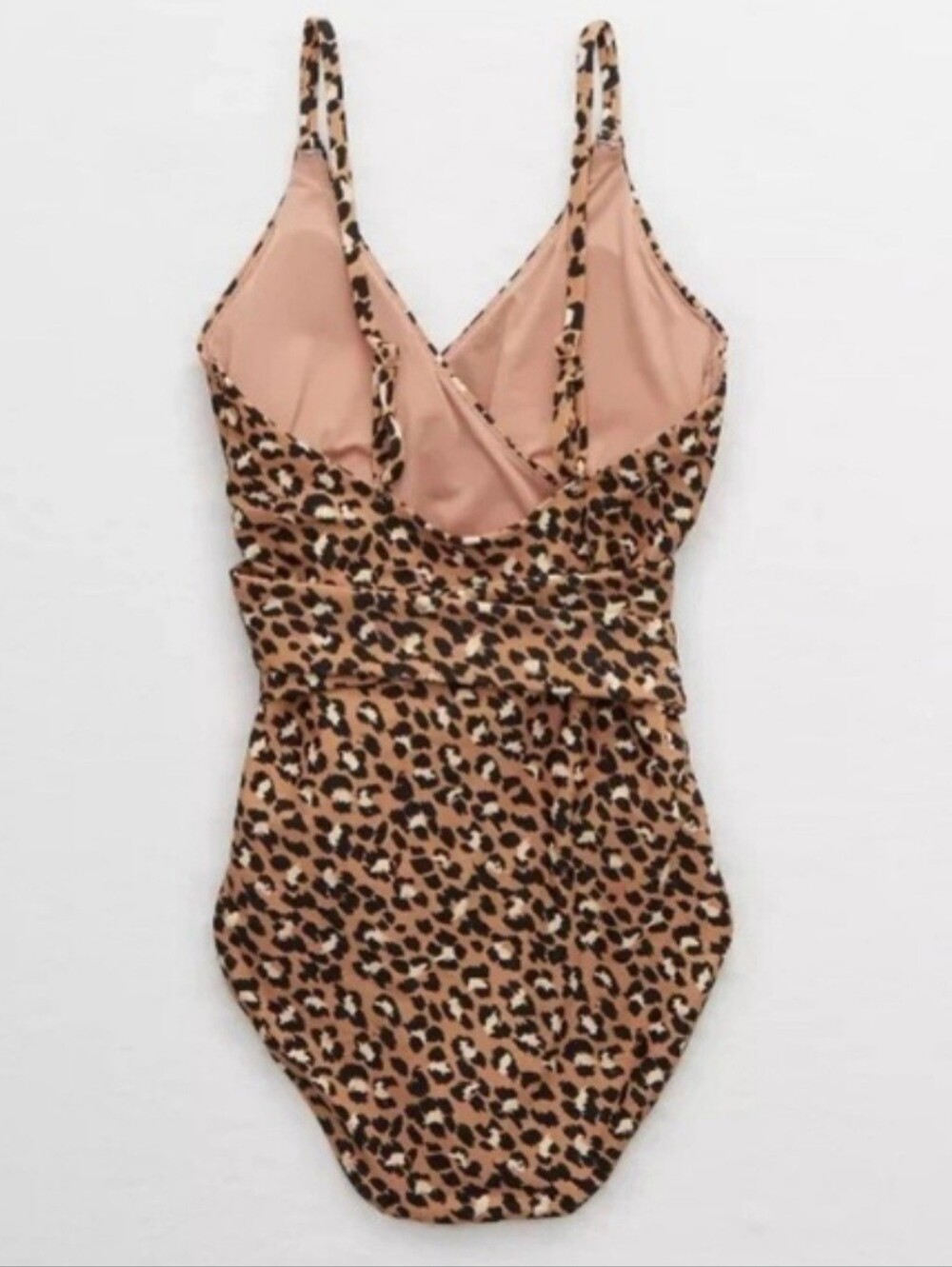 Aerie Leopard Print Wrap One-Piece  Swimsuit - Picture 2 of 6